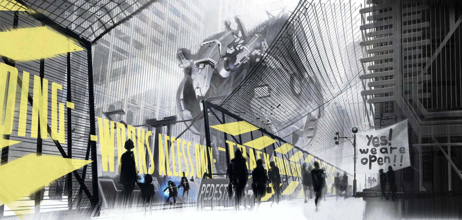 HD desktop wallpaper from Wipeout Omega Collection featuring a futuristic racing scene with high-speed hovercrafts in an urban setting.