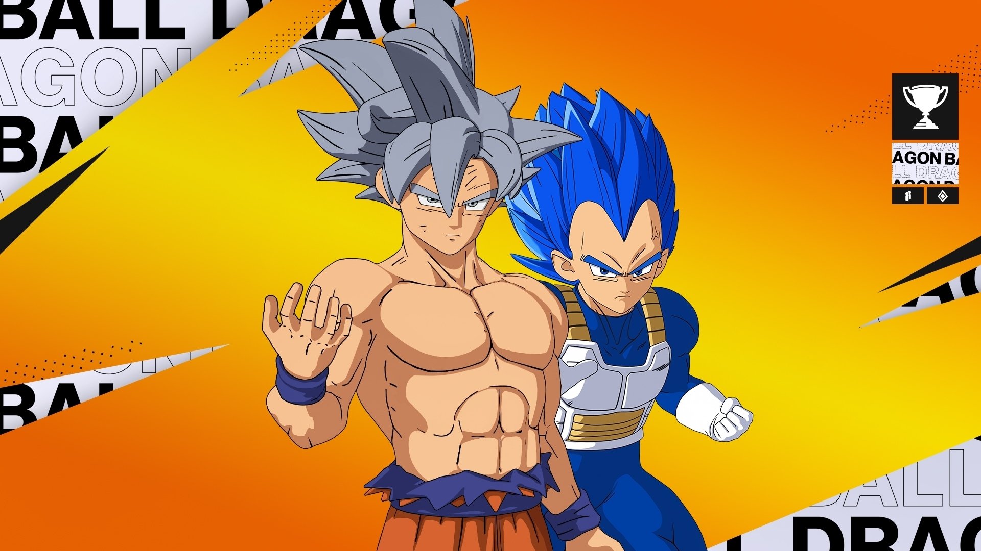 A dynamic HD desktop wallpaper depicting characters from the video game Fortnite, featuring two iconic fighters in a vibrant and action-packed design.