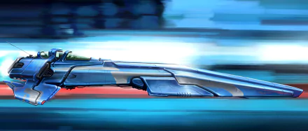 HD desktop wallpaper of a high-speed futuristic racing ship from the video game Wipeout Omega Collection, featuring dynamic motion blur and vibrant colors.