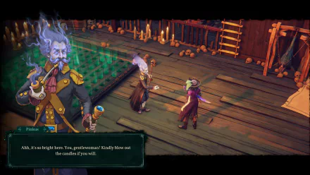 HD wallpaper of Shadow Gambit: The Cursed Crew, featuring stylized characters on a ship deck for desktop background.