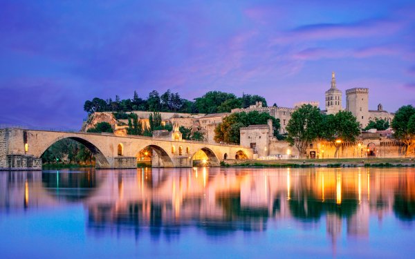 Man Made Avignon Cities France Reflection Rhône HD Wallpaper | Background Image