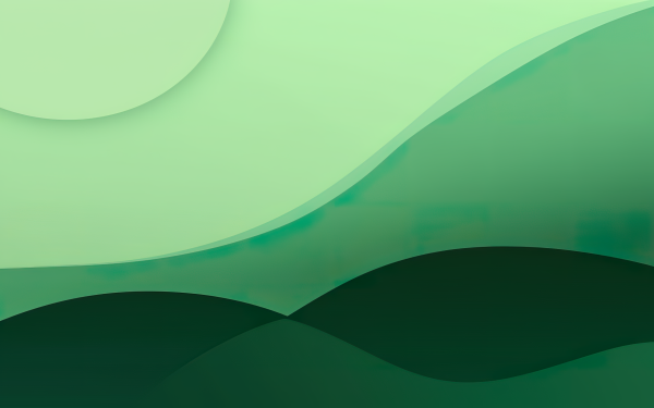 HD abstract green aesthetic waves design desktop wallpaper and background