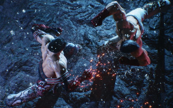 High-definition Tekken 8 desktop wallpaper featuring intense fight scene with characters in dynamic combat.