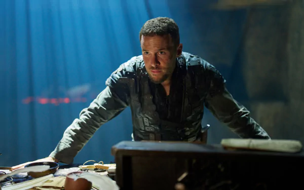 HD wallpaper featuring a determined man in a medieval setting from The Winter King.
