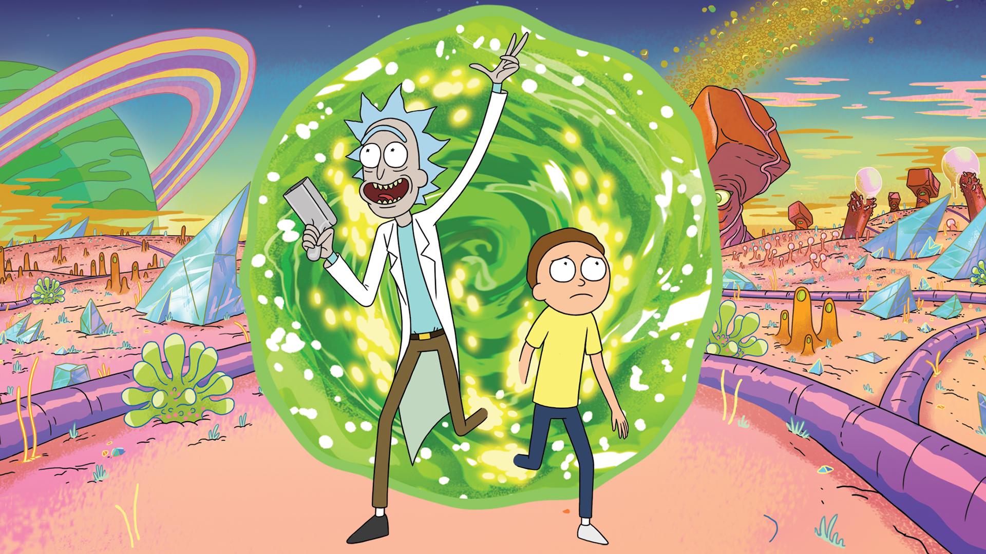 420 Rick and Morty Background