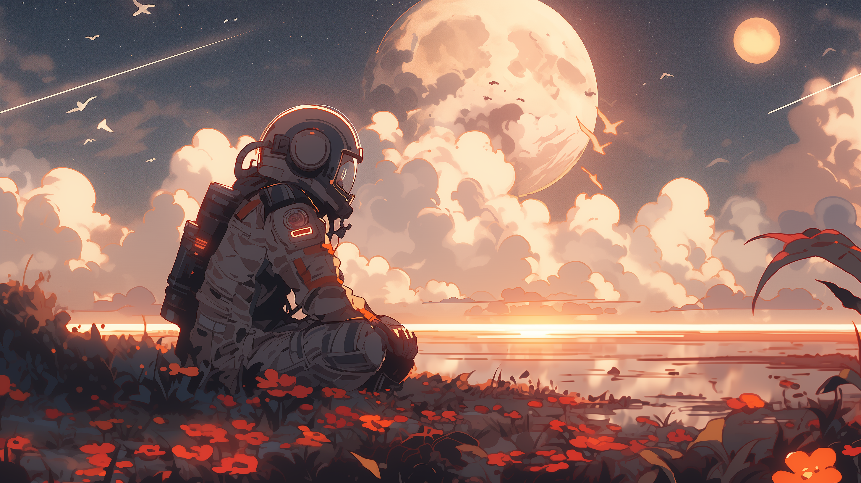 4K WALLPAPER FOR PC - ASTRONAUT IN THE CLOUDS