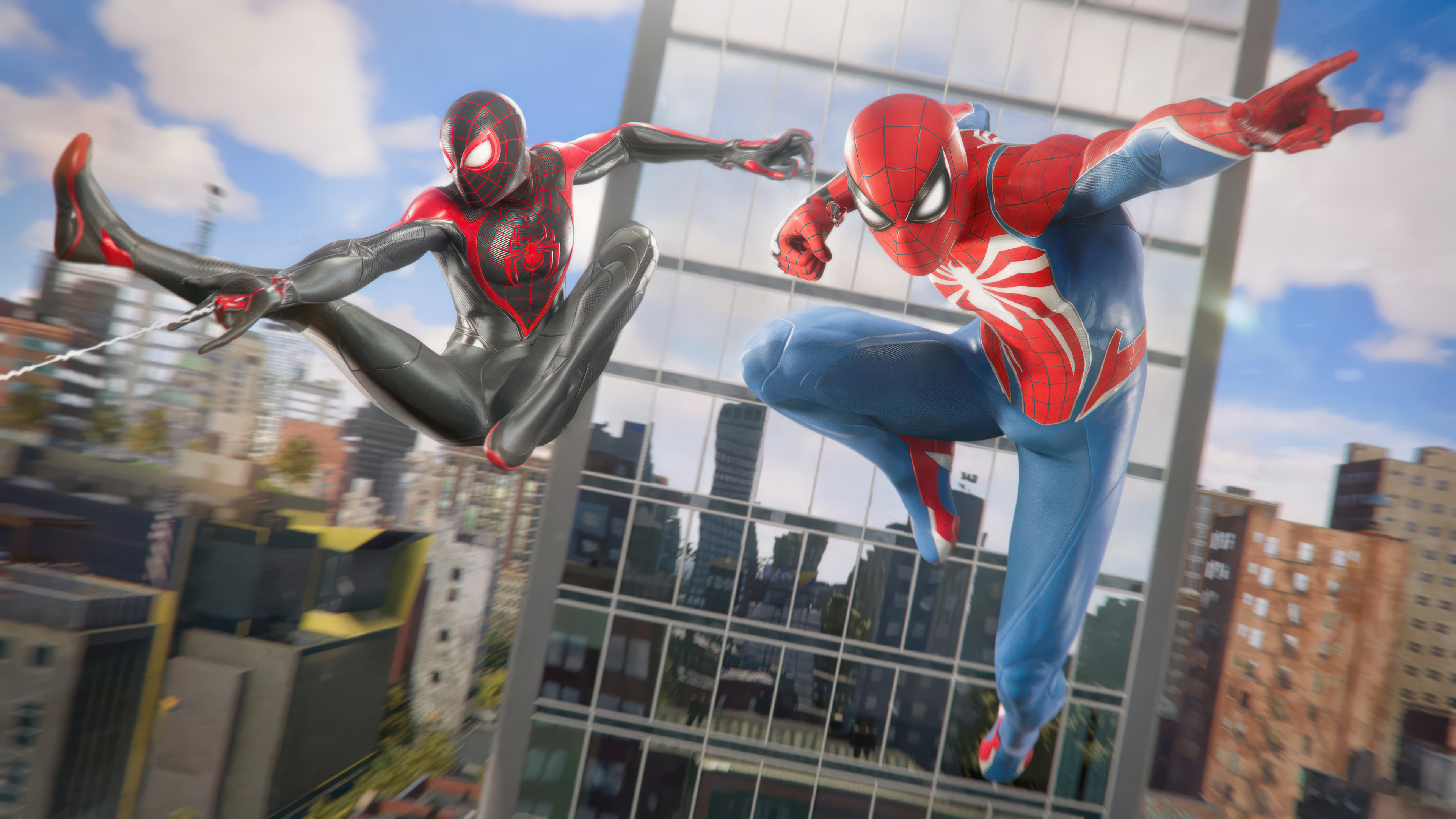 Spider Man 2 Dynamic Duo Peter Parker Miles Morales HD Wallpaper Spider Man 2 Dynamic Duo Peter Parker Miles Morales HD Wallpaper