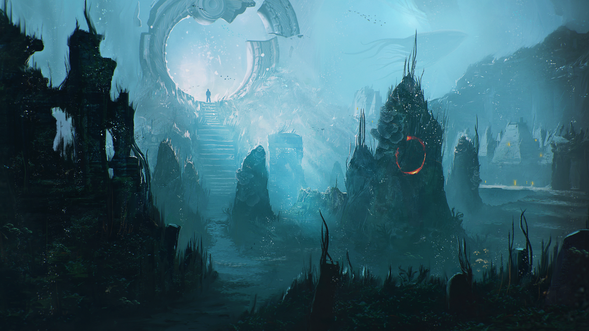 Download Underwater Ocean Ruin Video Game Sherlock Holmes: The Awakened 4k Ultra HD Wallpaper