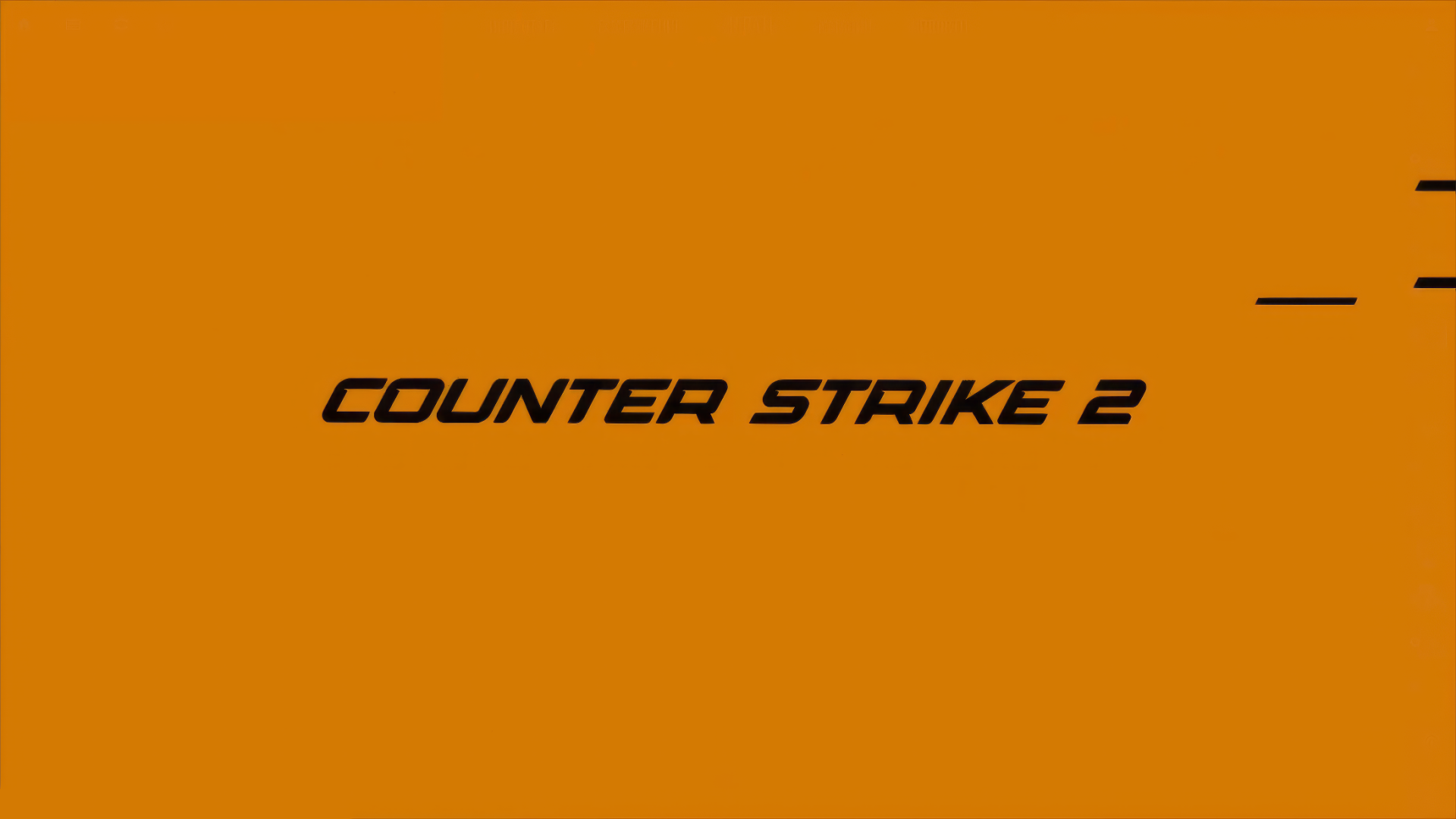 HD desktop wallpaper featuring the logo of Counter-Strike 2 on an orange background.