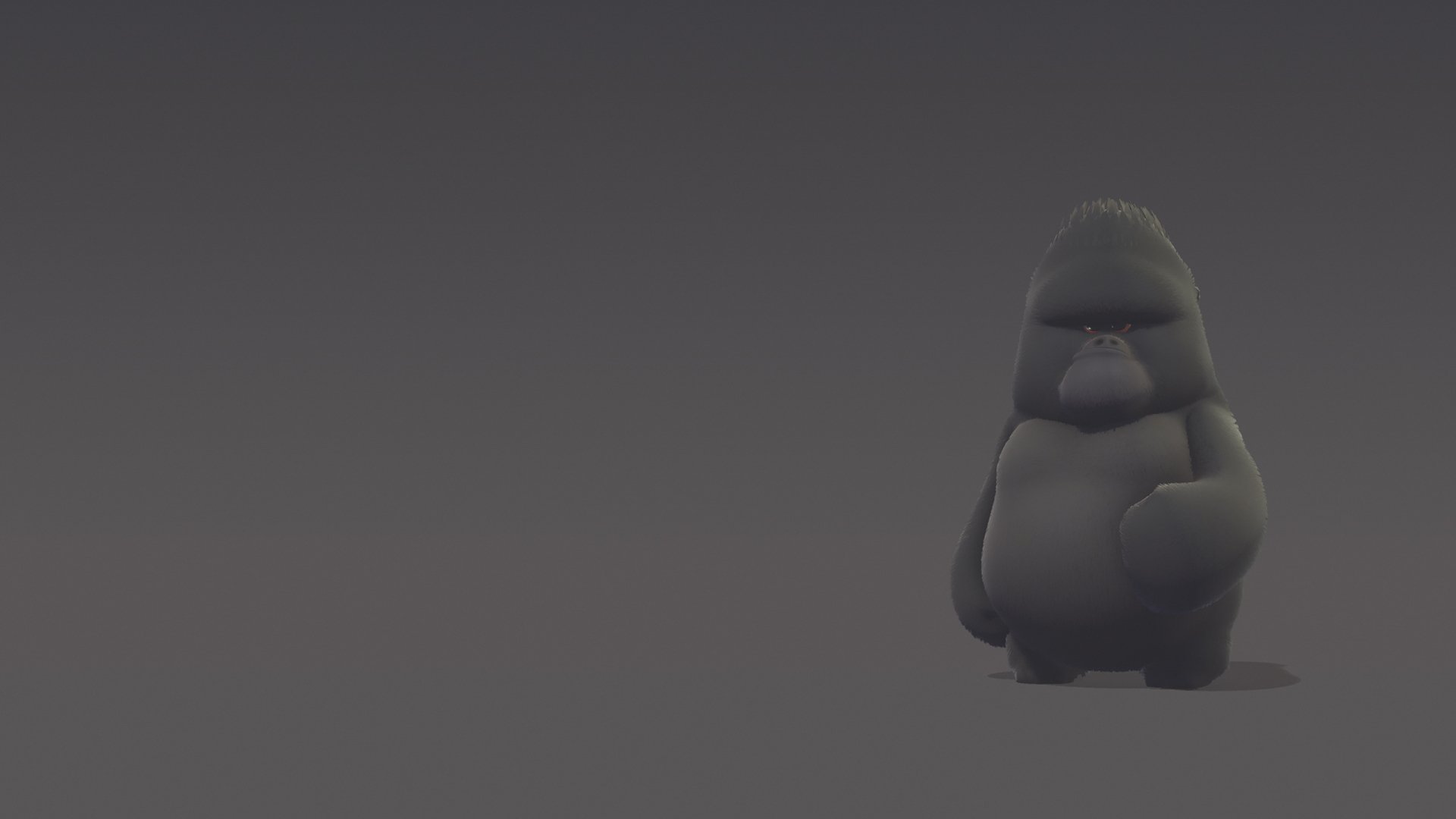 HD wallpaper of a gorilla character from the video game Party Animals, set against a plain gray background.