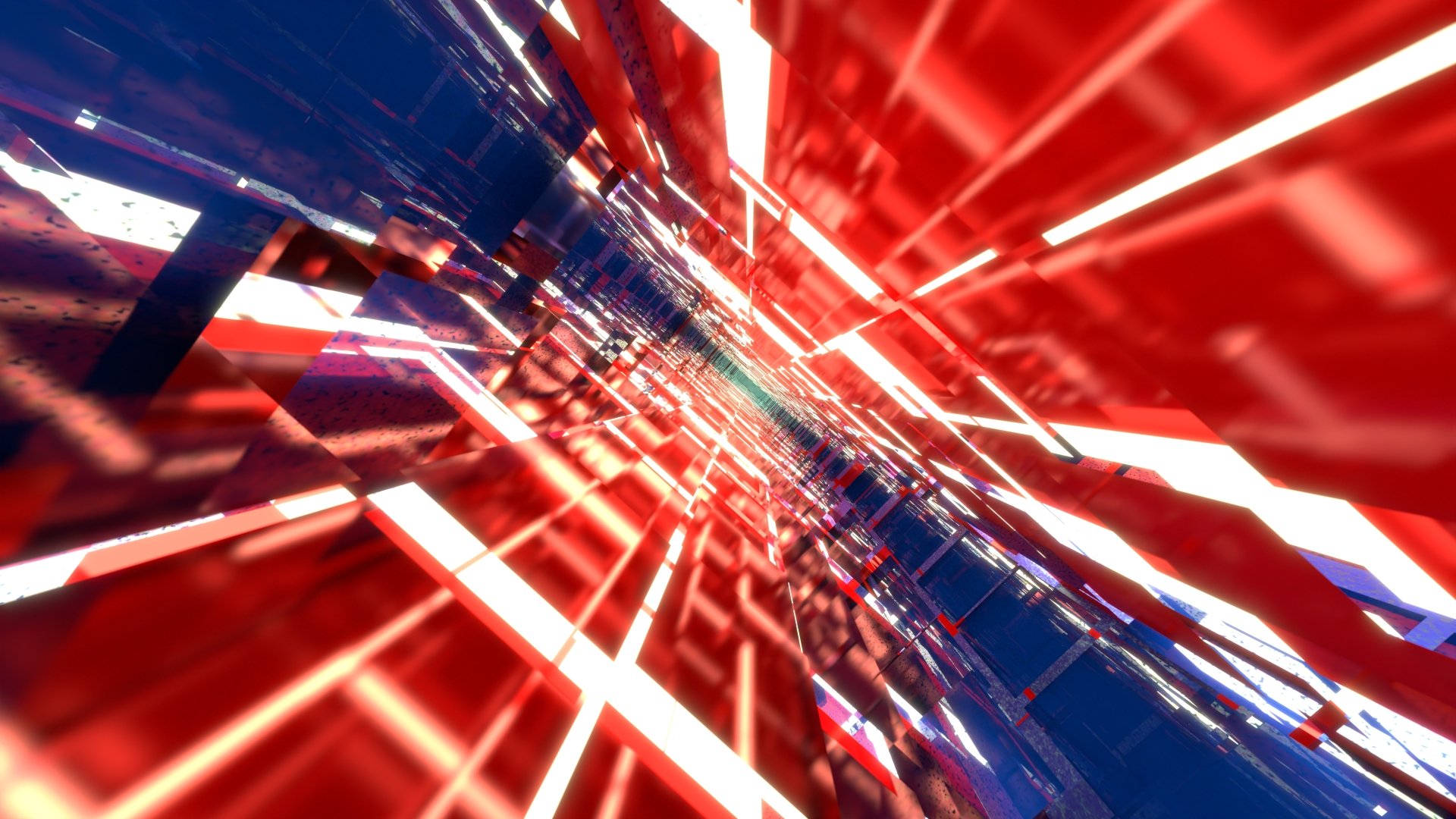 Red and Blue Glass Tunnels by Dr-Pen