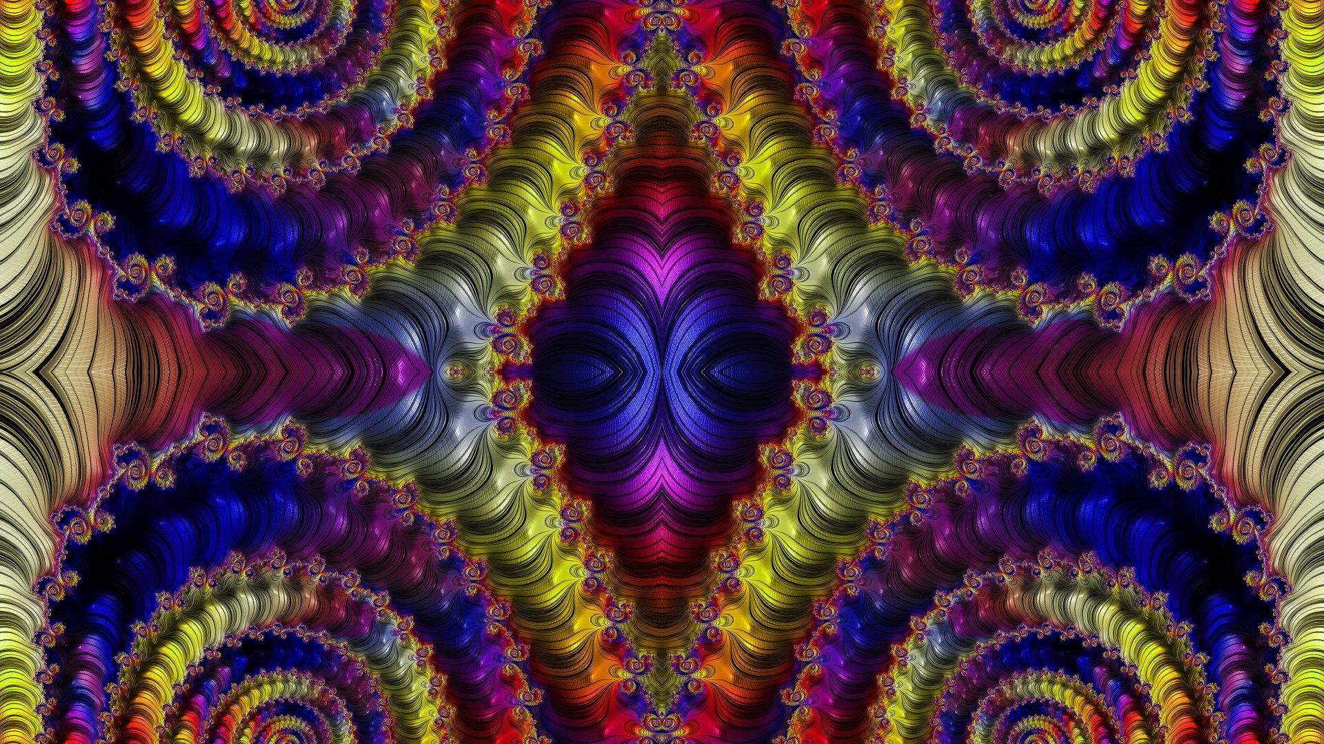 Trippy Psychedelic Fractal Wallpaper by Dr-Pen