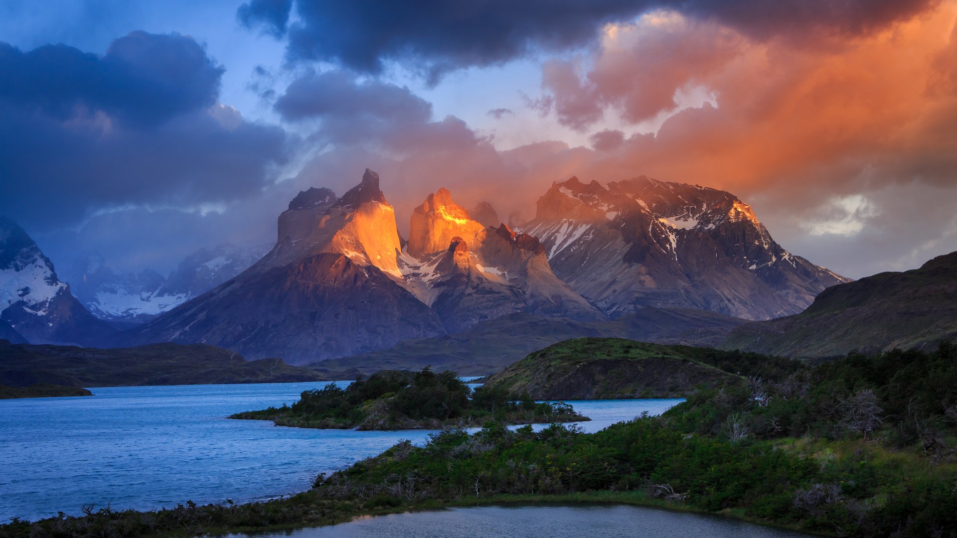 Download Nature Torres Del Paine Lake Mountain Landscape 4k Ultra HD