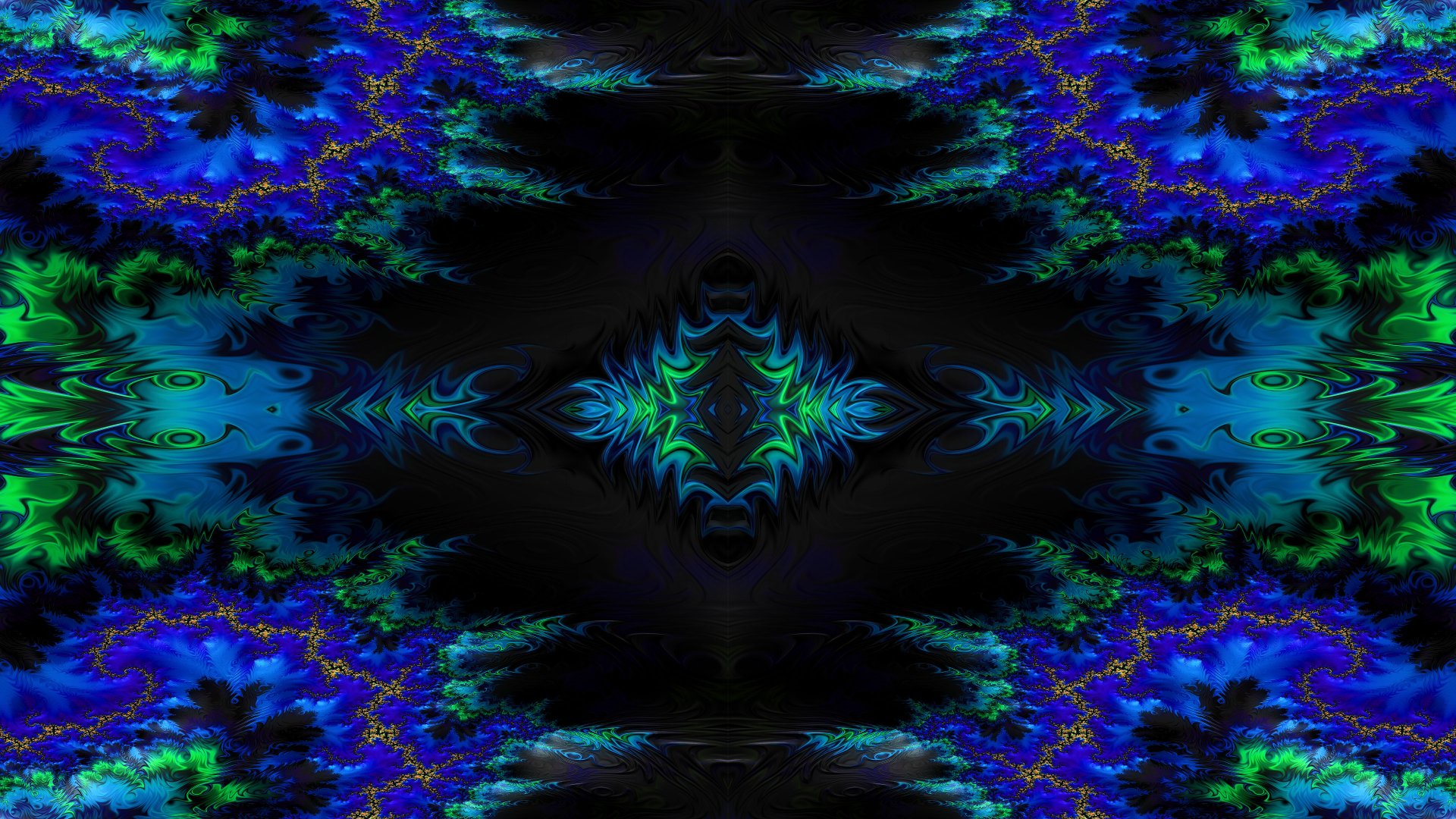 Trippy Psychedelic Fractal Wallpaper by Dr-Pen