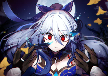 A striking HD desktop wallpaper featuring Jingliu from the video game Honkai: Star Rail, showcasing her captivating design with vibrant colors and intricate details.