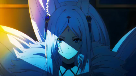 Anime character from The Eminence in Shadow in a detailed 8K Ultra HD PC desktop wallpaper with striking lighting and vibrant colors.