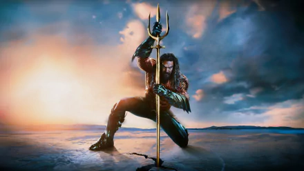 movie Aquaman and The Lost Kingdom Jason Momoa HD Desktop Wallpaper | Background Image