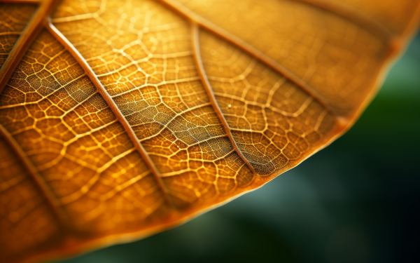 HD wallpaper of detailed leaf texture with intricate veins for desktop background.
