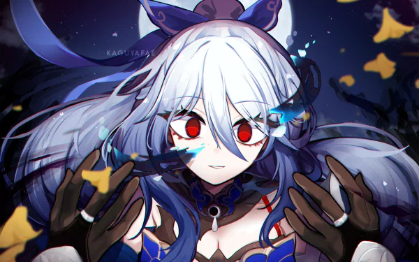 A striking HD desktop wallpaper featuring Jingliu from the video game Honkai: Star Rail, showcasing her captivating design with vibrant colors and intricate details.