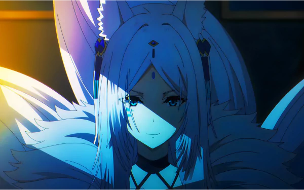 Anime character from The Eminence in Shadow in a detailed 8K Ultra HD PC desktop wallpaper with striking lighting and vibrant colors.