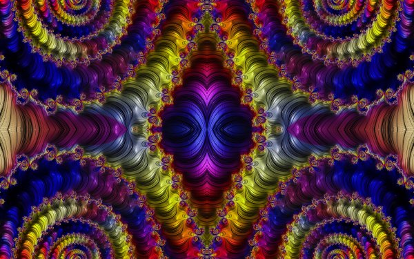 Abstract Fractal Trippy Psychedelic Aesthetic HD Wallpaper | Background Image