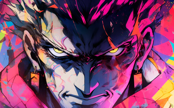 HD anime-style boy character wallpaper with vibrant color background for desktop.