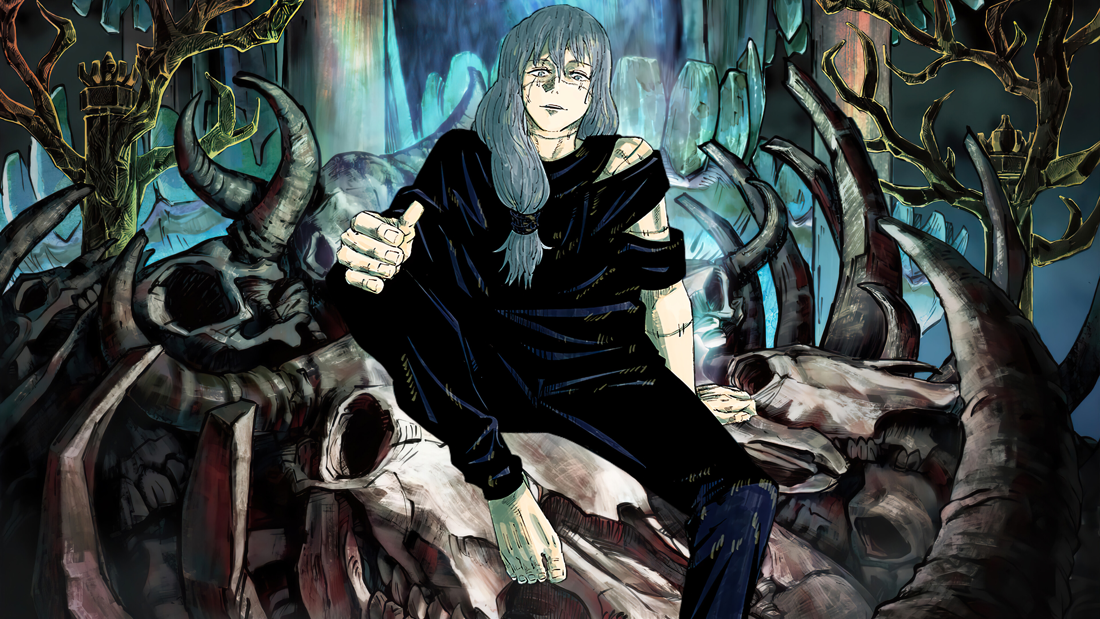 Satoru Gojo Dark Anime HD Wallpaper  Jujutsu Kaisen Manga Art by patrika