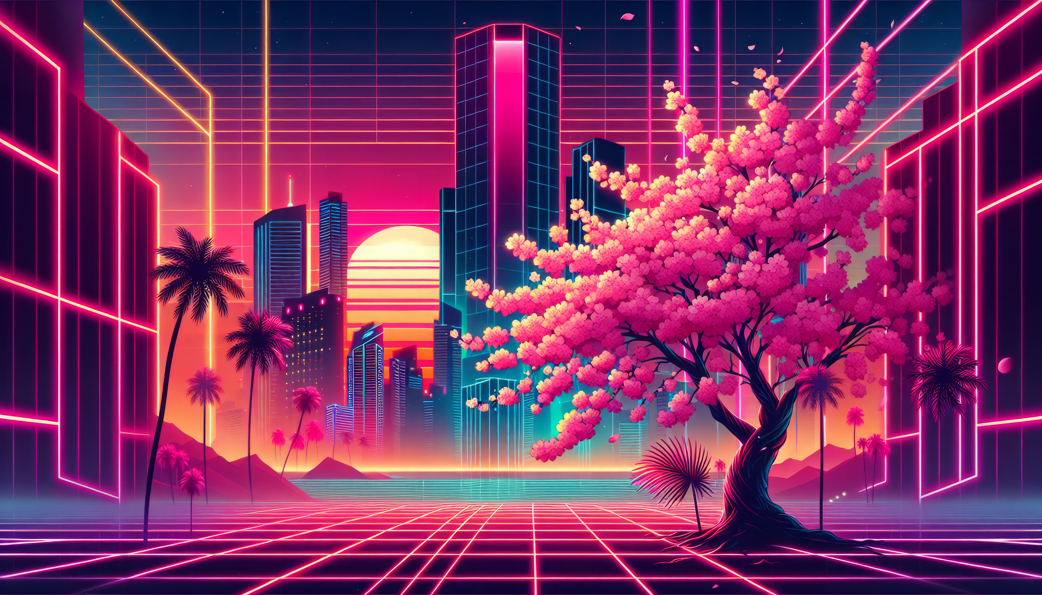 Retrowave background store