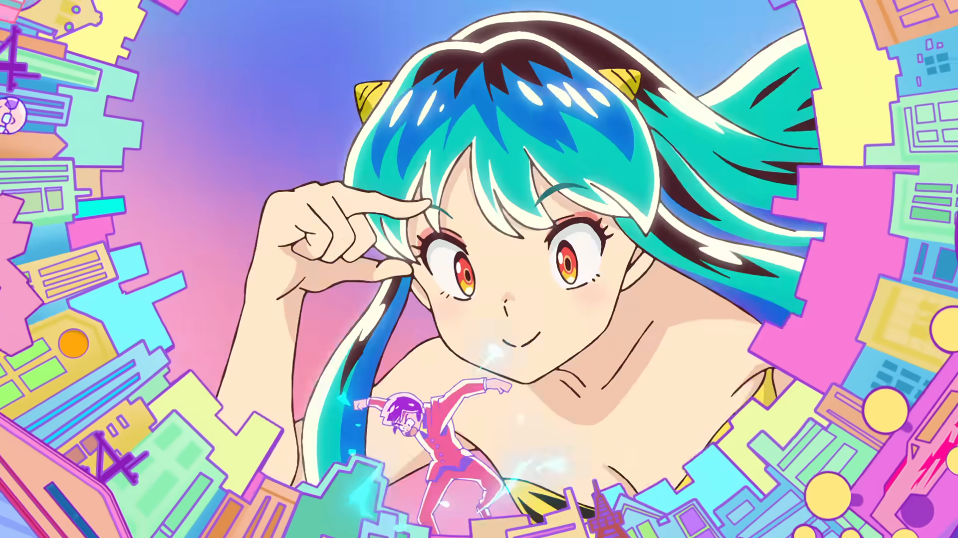 Urusei Yatsura 2022 Anime HD Wallpaper - Vibrant Lum Invader Background