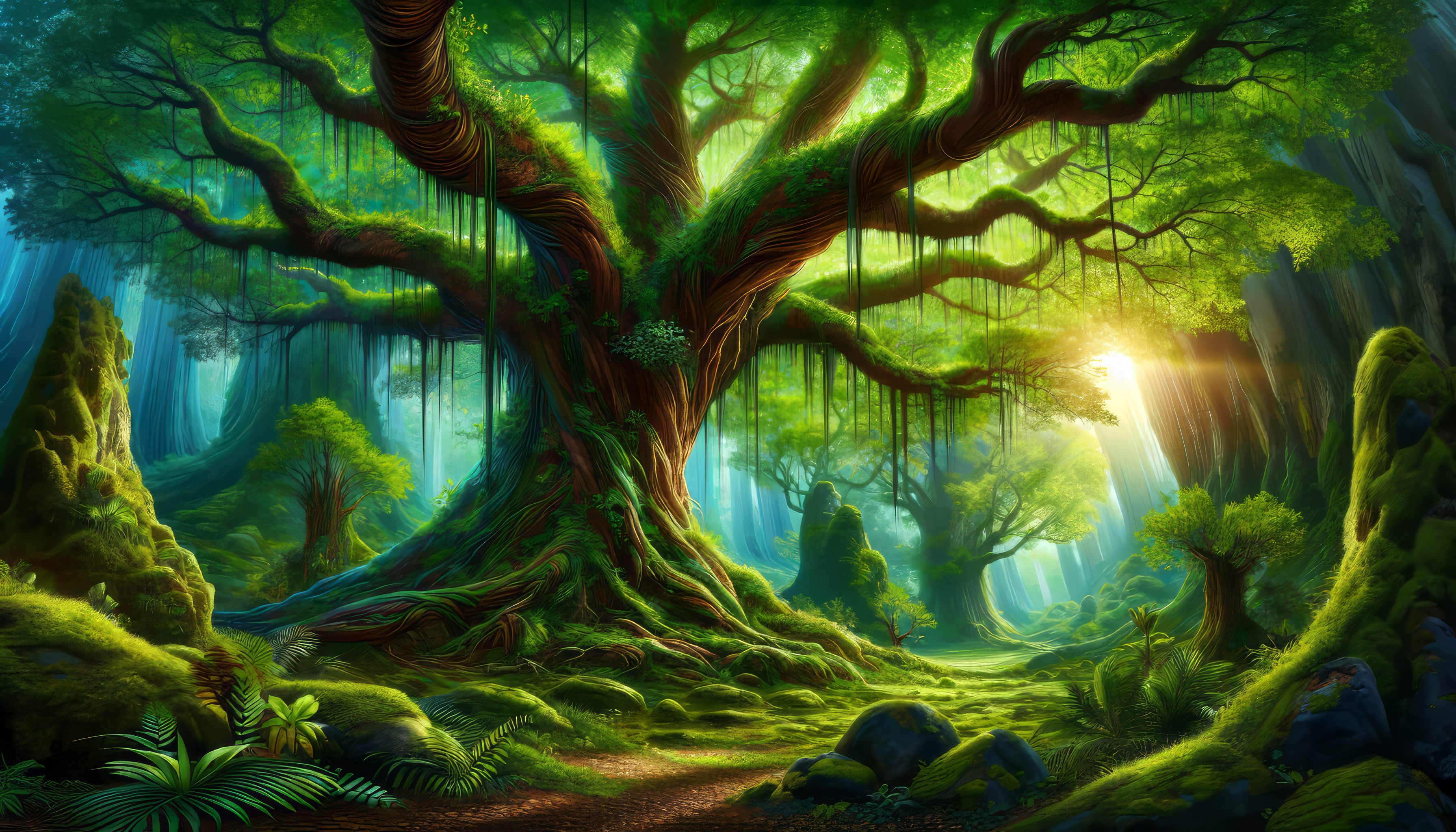 Enchanted Urban Forest - 4K Ultra HD Wallpaper by Jinheng LI