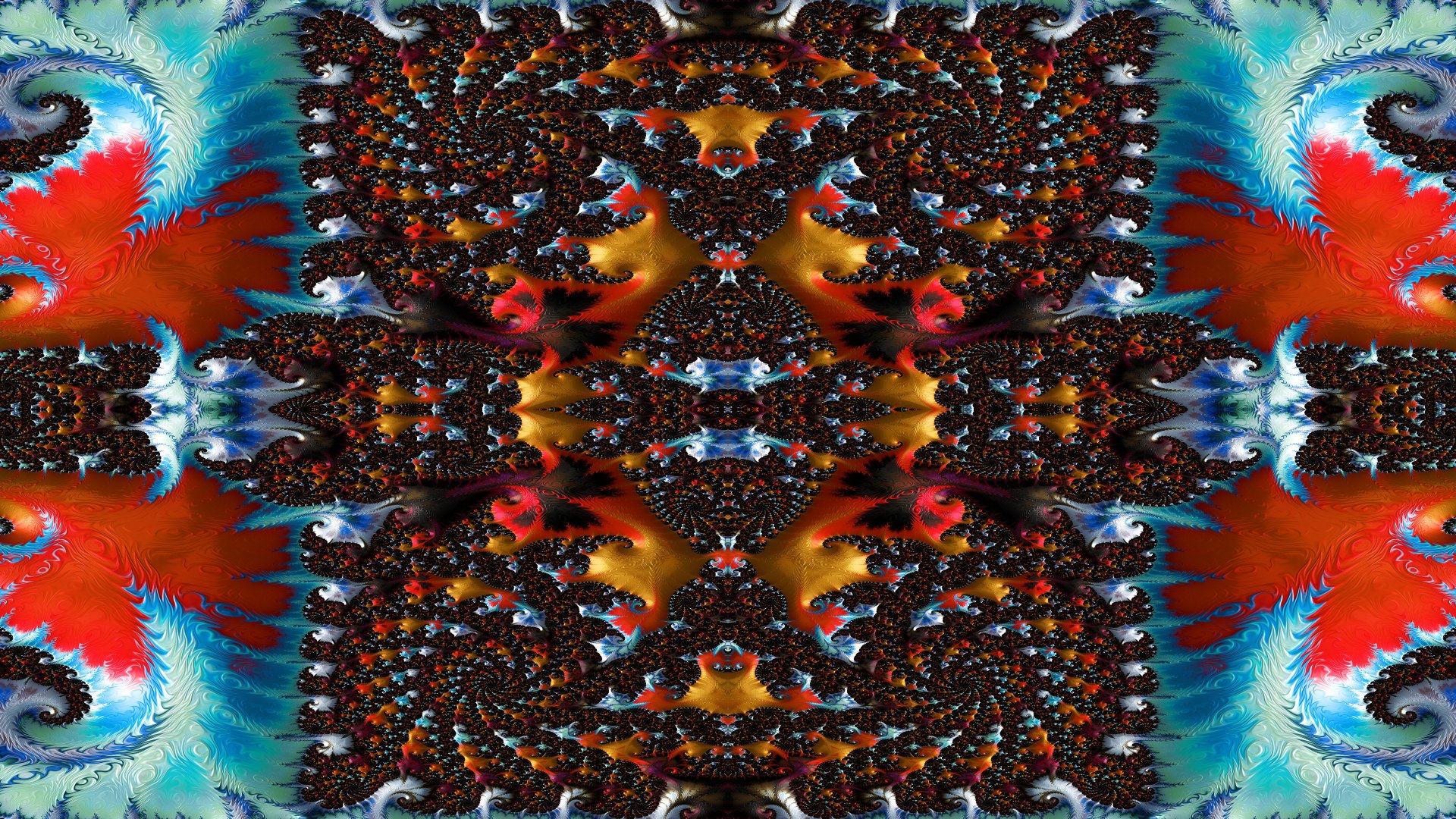 Trippy Psychedelic Fractal Wallpaper by Dr-Pen