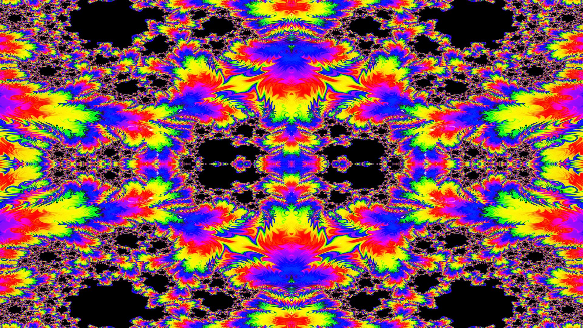 Trippy Psychedelic Fractal Wallpaper by Dr-Pen