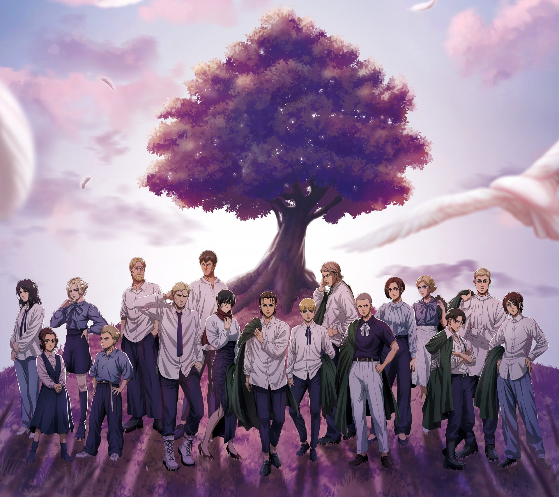 8K Ultra HD Wallpaper Attack On Titan Ensemble 10001x8886 