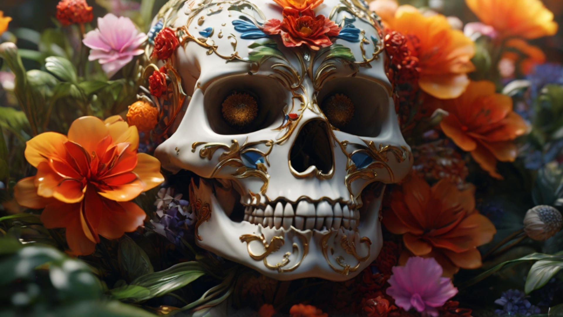 Decorated Skull by AnimeHead