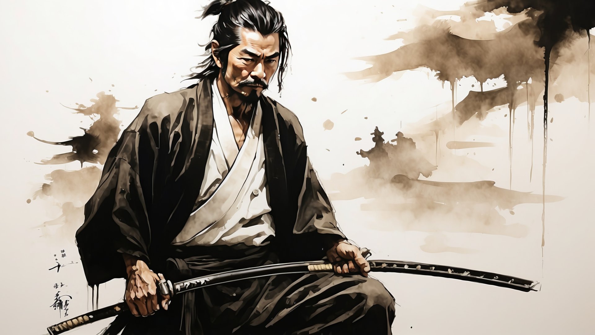 Miyamoto Musashi Vagabond HD Wallpaper by AlphaMiner