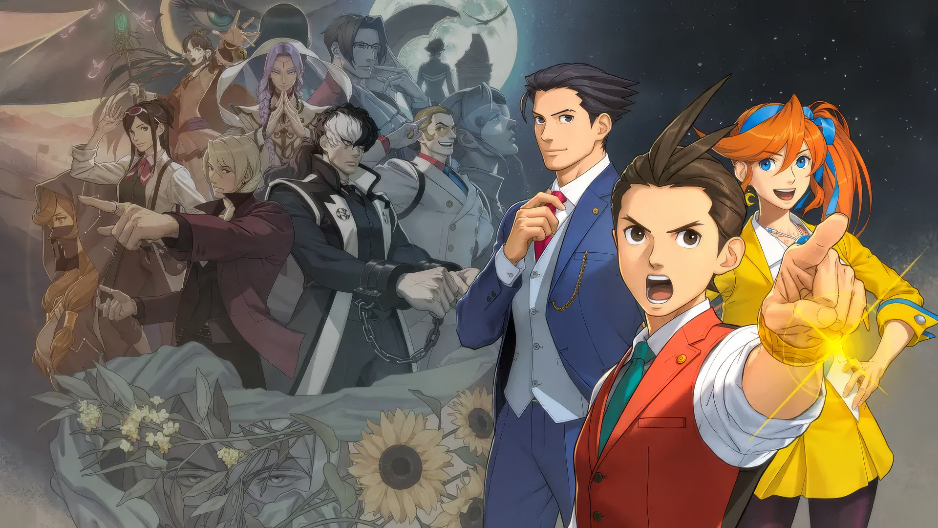 HD wallpaper of Apollo Justice: Ace Attorney Trilogy characters for desktop background.