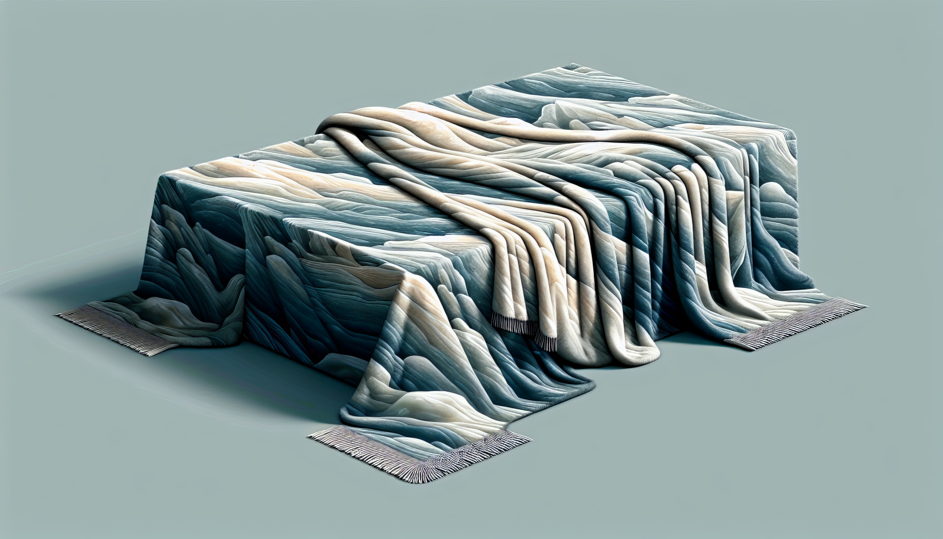 HD wallpaper of a textured blanket draped over an object, creating a soft and cozy desktop background.