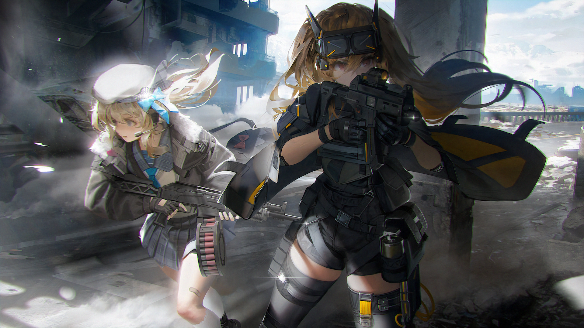 Download Girls Frontline Video Game Anime Gun UMP9 (Girls Frontline) HD Wallpaper