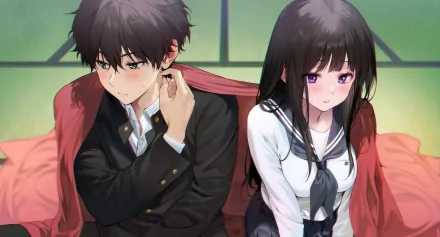 Eru Chitanda Hōtarō Oreki Anime Hyouka HD Desktop Wallpaper | Background Image