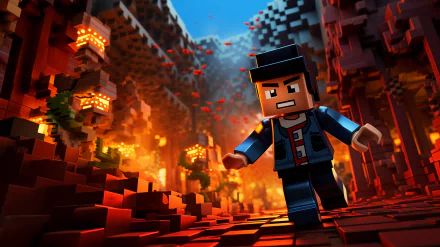 HD Roblox desktop wallpaper featuring a dynamic character in an animated environment with vibrant lighting.