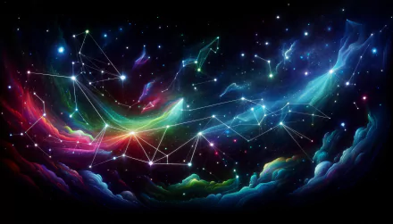 HD Wallpaper of Vibrant Star Constellations in Space for Desktop Background