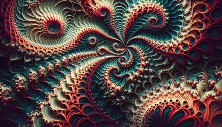 HD desktop wallpaper featuring a colorful and intricate Julia Set fractal design.