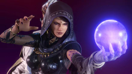 Zafina wielding mystical energy in Tekken 8 HD Wallpaper.