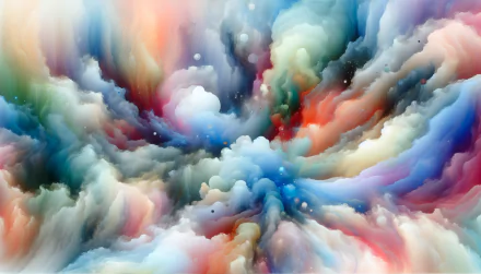 HD desktop wallpaper featuring an abstract nebula of vibrant, swirling colors resembling a cosmic cloud for background.
