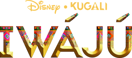 HD desktop wallpaper featuring the logo for the Disney and Kugali TV show Iwájú with colorful African-inspired patterns.