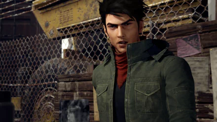 HD desktop wallpaper featuring a character from Final Fantasy VII Rebirth video game with a gritty urban backdrop.