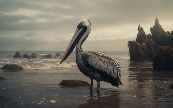 Animal Pelican Birds Pelicans Beach HD Wallpaper | Background Image