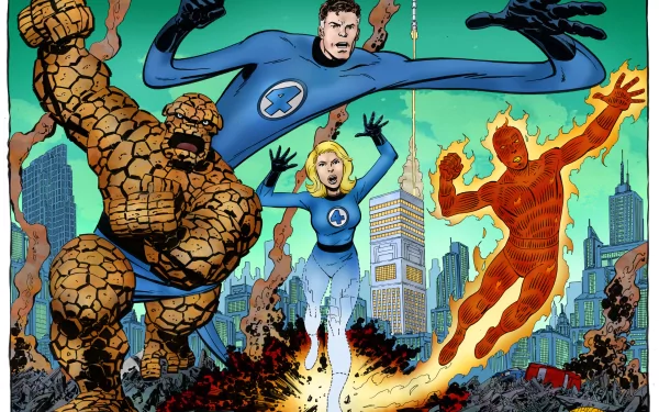 Download Logo Comic Fantastic Four HD Wallpaper