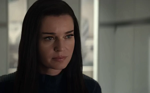 HD wallpaper of Una Chin-Riley from Star Trek: Strange New Worlds as portrayed by Rebecca Romijn.