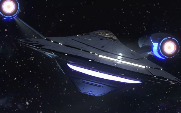 Star Trek: Prodigy spaceship flying through space HD desktop wallpaper and background.